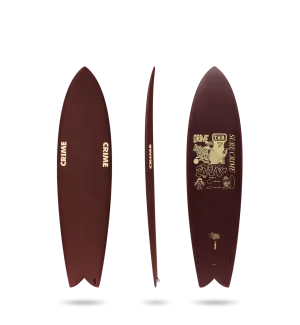 Crime Long Fish Soft Top 7'5-Ox Blood/Syndicate Art